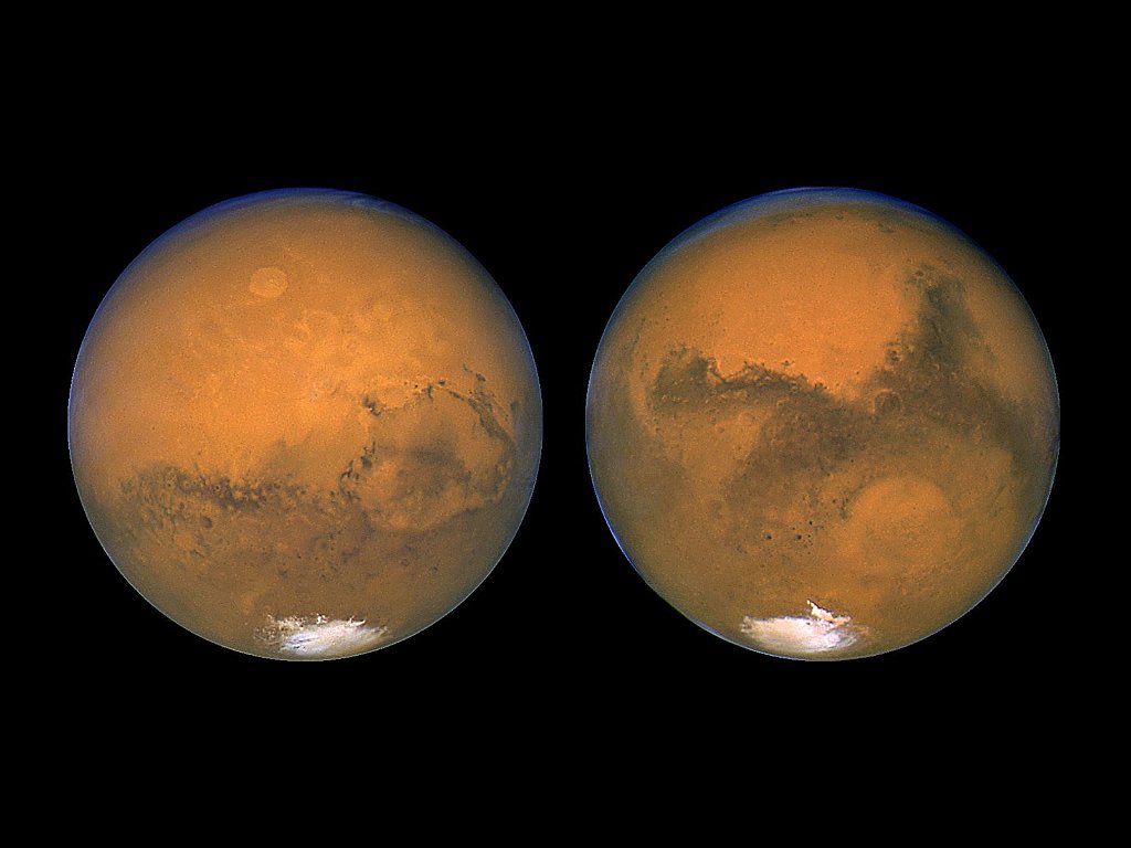 Two Faces of Mars, Aug. 26 & 27, 2003